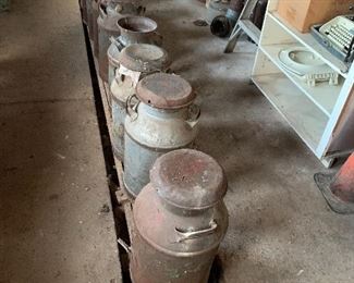 Vintage milk cans