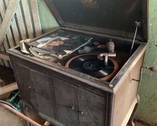 Antique record player 