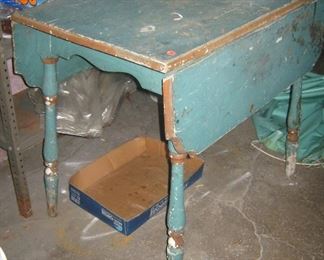 Lots of nice old wood furniture in the basement