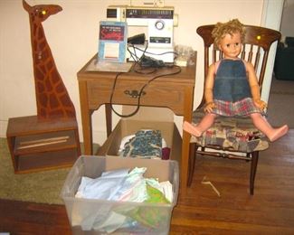 Sewing machine, lots of fabric - photos of more sewing supplies to come including patterns!