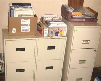 File cabinets, greeting cards, office supplies