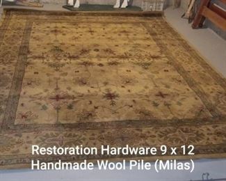 Restoration Hardware Wool Rug - 9 x 12