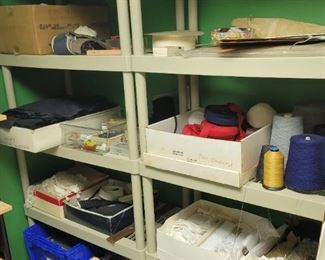 Fabric
 buttons 
Sewing thread 
lace 
material 