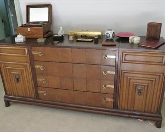 Super-Cool Mid-Century Asian-Influence 3-Part Dresser by Johnson