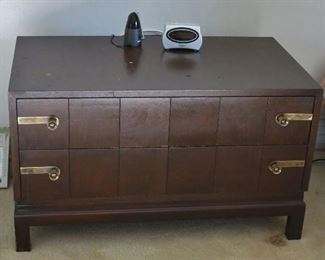 Mid-Century Asian-Influence 2-Drawer Nightstand