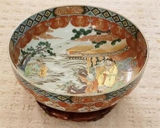 Large Chinese Bowl on Stand
