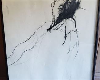 Large Orig. Charcoal by Barbara Bowman