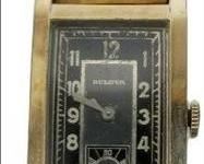 Vintage 1940's Bulova Conqueror 17J Art Deco Men's 10k Gold Filled Watch