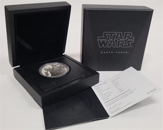 2016 Niue 1 Troy Ounce Fine Silver Star Wars Darth Vader Coin