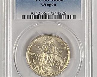 1928 Oregon Trail Commemorative Half Dollar Coin PCGS MS66
