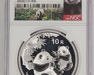 2006 China Silver Panda NGC MS 70