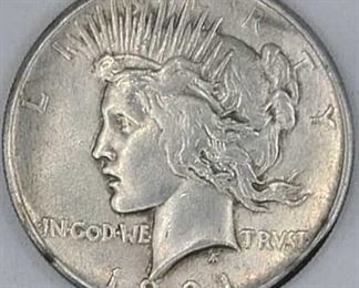 1921 U.S. Peace Silver Dollar - F/VF