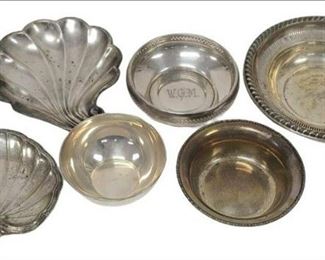 6 Vintage Sterling Silver Small Cups & Trays
