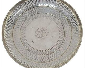 Vintage Sterling Silver Pierced Round Bowl