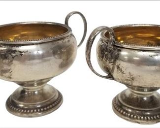 Vintage Amston Sterling Silver 822 Cream & Sugar Set