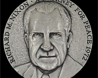 Richard Nixon Journey for Peace .999 Fine Silver Medallion
