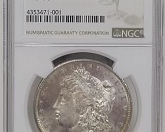 1880 S Morgan Silver Dollar NGC Graded MS 66