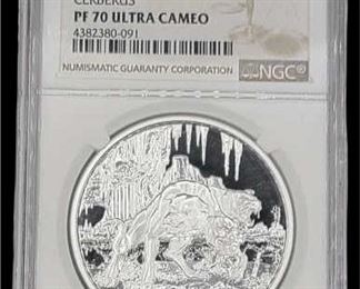 2015 Niue Cerberus 1 Oz. Silver Coin NGC PF 70 UC