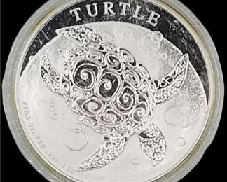 2016 Niue Hawksbill Turtle 1 Oz. Fine Silver Bullion Coin