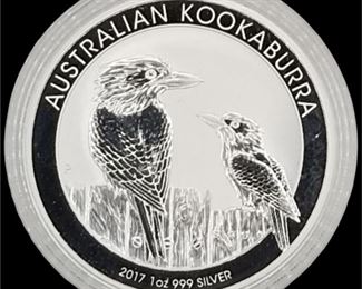 2017 Australian Kookaburra 1 Oz. Fine Silver Bullion Coin