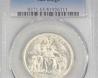 1935-S San Diego Commemorative Half Dollar PCGS MS65