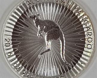 2016 Australia Kangaroo 1 Oz. Fine Silver Bullion Coin