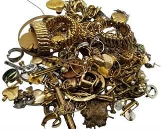 Lot of Scrap Gold Filled Jewelry and Miscellaneous Pieces