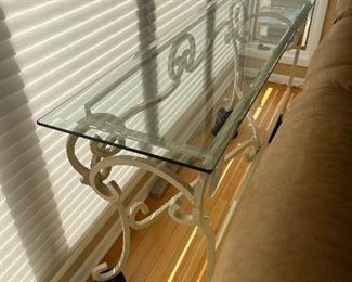 Glass sofa table