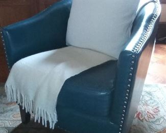Leather club chairs