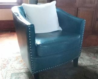 Leather club chairs
