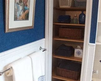 Framed artwork / bathroom accessories