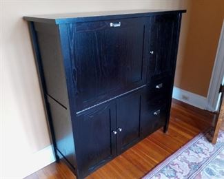 Black storage cabinet