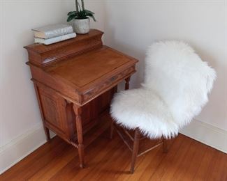 Antique desk and chair