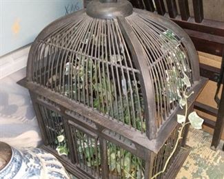 Bird cage planter