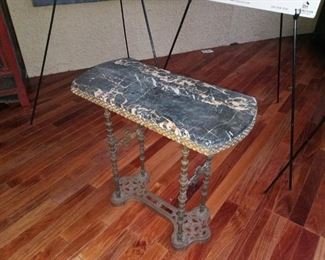 Marble top accent table