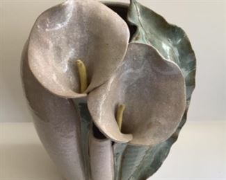 Calla lily Pottery vase
