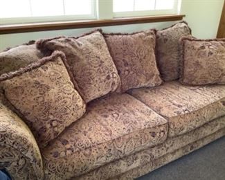 Nice couch with 6 pillows