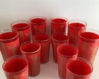 Vintage red glassware