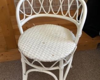 Wicker/ rattan painted chair