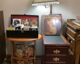 End tables & tons of records!