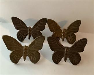 Brass butterfly napkin rings