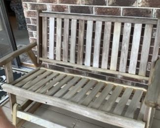 Wooden Porch Glider