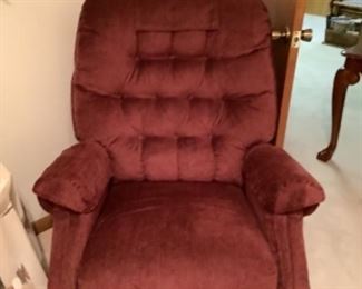 Burgundy recliner 