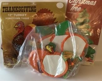 Vintage honeycomb holiday decor 