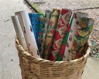 vintage holiday wrapping paper 