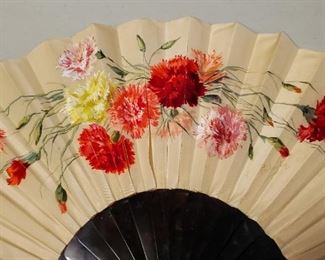 Several antique fans