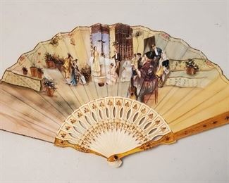Fine 19th Century Hand Painted Spanish Folding Fan