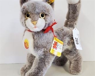 1980s STEIFF Cattie Stuffed Cat Toy Mint Condition