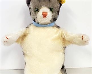 1960s STEIFF 6660/17 Kitty Cat Hand Puppet