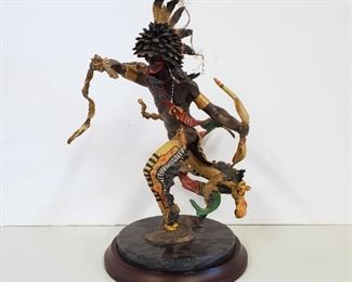 10" Bronze Sculpture Spirit of Raven RE Murphy Franklin Mint